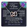 Interlocking Hearts Necklace Stainless Steel & Rose Gold Finish | 1 | Personalized To My Lovely Niece Necklace Gift From Uncle Aunt Feel My Love Niece Birthday Gift Mother's Day Christmas Customized Gift Box Message Card | teecentury.myshopify