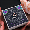 Interlocking Hearts Necklace Stainless Steel & Rose Gold Finish | 2 | Personalized To My Lovely Niece Necklace Gift From Uncle Aunt Feel My Love Niece Birthday Gift Mother's Day Christmas Customized Gift Box Message Card | teecentury.myshopify