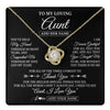 Love Knot Necklace 18K Yellow Gold Finish | 1 | Personalized To My Loving Aunt Necklace From Niece You've Help My Hand Aunt Gift From Nephew Aunt Birthday Gifts Mothers Day Custom Gift Box Message Card | https://teecentury.