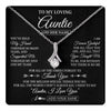 Alluring Beauty Necklace 14K White Gold Finish | 1 | Personalized To My Loving Auntie Necklace From Niece You've Help My Hand Auntie Gift From Nephew Auntie Birthday Gifts Mothers Day Custom Gift Box Message Card | https://teecentury.