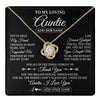 Love Knot Necklace 18K Yellow Gold Finish | 1 | Personalized To My Loving Auntie Necklace From Niece You've Help My Hand Auntie Gift From Nephew Auntie Birthday Gifts Mothers Day Custom Gift Box Message Card | https://teecentury.