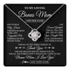 Love Knot Necklace 14K White Gold Finish | 1 | Personalized To My Loving Bonus Mom Necklace From Stepdaughter You've Help My Hand Stepmom Gift Step Mom Birthday Gifts Mothers Day Gift Box Message Card | https://teecentury.