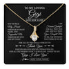 Alluring Beauty Necklace 18K Yellow Gold Finish | 1 | Personalized To My Loving Gigi Necklace From Granddaughter You've Help My Hand Gigi Gift From Grandson Gigi Birthday Gifts Mothers Day Gift Box Message Card | https://teecentury.