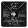 Love Knot Necklace 14K White Gold Finish | 1 | Personalized To My Loving Gigi Necklace From Granddaughter You've Help My Hand Gigi Gift From Grandson Gigi Birthday Gifts Mothers Day Gift Box Message Card | https://teecentury.
