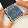 Interlocking Hearts Necklace 18K Yellow Gold Finish | 2 | Personalized To My Loving Goddaughter Necklace From Godmother No Matter The Distance Goddaughter Birthday Christmas Jewelry Customized Gift Box Message Card | teecentury