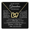 Interlocking Hearts Necklace 18K Yellow Gold Finish | 1 | Personalized To My Loving Grandma Necklace From Granddaughter You've Help My Hand Grandma Gift From Grandson Grandma Birthday Mothers Day Gift Box Message Card | https://teecentury.