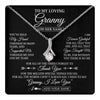 Alluring Beauty Necklace 14K White Gold Finish | 1 | Personalized To My Loving Granny Necklace From Granddaughter You've Help My Hand Granny Gift From Grandson Granny Birthday Mothers Day Gift Box Message Card | https://teecentury.