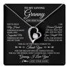 Forever Love Necklace 14K White Gold Finish | 1 | Personalized To My Loving Granny Necklace From Granddaughter You've Help My Hand Granny Gift From Grandson Granny Birthday Mothers Day Gift Box Message Card | https://teecentury.