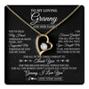 Forever Love Necklace 18K Yellow Gold Finish | 1 | Personalized To My Loving Granny Necklace From Granddaughter You've Help My Hand Granny Gift From Grandson Granny Birthday Mothers Day Gift Box Message Card | https://teecentury.