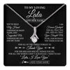Alluring Beauty Necklace 14K White Gold Finish | 1 | Personalized To My Loving Lala Necklace From Granddaughter You've Help My Hand Lala Gift From Grandson Lala Birthday Mothers Day Custom Gift Box Message Card | https://teecentury.