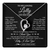 Forever Love Necklace 14K White Gold Finish | 1 | Personalized To My Loving Lolly Necklace From Granddaughter You've Help My Hand Lolly Gift From Grandson Lolly Birthday Mothers Day Gift Box Message Card | https://teecentury.