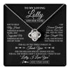 Love Knot Necklace 14K White Gold Finish | 1 | Personalized To My Loving Lolly Necklace From Granddaughter You've Help My Hand Lolly Gift From Grandson Lolly Birthday Mothers Day Gift Box Message Card | https://teecentury.