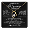 Forever Love Necklace 18K Yellow Gold Finish | 1 | Personalized To My Loving Memaw Necklace From Granddaughter You've Help My Hand Memaw Gift From Grandson Memaw Birthday Mothers Day Gift Box Message Card | https://teecentury.