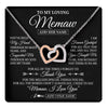Interlocking Hearts Necklace Stainless Steel & Rose Gold Finish | 1 | Personalized To My Loving Memaw Necklace From Granddaughter You've Help My Hand Memaw Gift From Grandson Memaw Birthday Mothers Day Gift Box Message Card | https://teecentury.