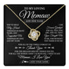 Love Knot Necklace 18K Yellow Gold Finish | 1 | Personalized To My Loving Memaw Necklace From Granddaughter You've Help My Hand Memaw Gift From Grandson Memaw Birthday Mothers Day Gift Box Message Card | https://teecentury.