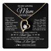 Forever Love Necklace 18K Yellow Gold Finish | 1 | Personalized To My Loving Mom Necklace From Son You've Help My Hand Mom Gift From Daughter Mom Birthday Gifts Mothers Day Custom Gift Box Message Card | https://teecentury.