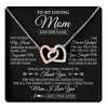 Interlocking Hearts Necklace Stainless Steel & Rose Gold Finish | 1 | Personalized To My Loving Mom Necklace From Son You've Help My Hand Mom Gift From Daughter Mom Birthday Gifts Mothers Day Custom Gift Box Message Card | https://teecentury.