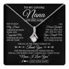 Alluring Beauty Necklace 14K White Gold Finish | 1 | Personalized To My Loving Nana Necklace From Granddaughter You've Help My Hand Nana Gift From Grandson Nana Birthday Gifts Mothers Day Gift Box Message Card | https://teecentury.