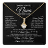 Alluring Beauty Necklace 18K Yellow Gold Finish | 1 | Personalized To My Loving Nana Necklace From Granddaughter You've Help My Hand Nana Gift From Grandson Nana Birthday Gifts Mothers Day Gift Box Message Card | https://teecentury.
