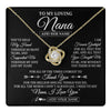 Love Knot Necklace 18K Yellow Gold Finish | 1 | Personalized To My Loving Nana Necklace From Granddaughter You've Help My Hand Nana Gift From Grandson Nana Birthday Gifts Mothers Day Gift Box Message Card | https://teecentury.