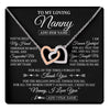 Interlocking Hearts Necklace Stainless Steel & Rose Gold Finish | 1 | Personalized To My Loving Nanny Necklace From Granddaughter You've Help My Hand Nanny Gift From Grandson Nanny Birthday Mothers Day Gift Box Message Card | https://teecentury.