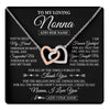 Interlocking Hearts Necklace Stainless Steel & Rose Gold Finish | 1 | Personalized To My Loving Nonna Necklace From Granddaughter You've Help My Hand Nonna Gift From Grandson Nonna Birthday Mothers Day Gift Box Message Card | https://teecentury.