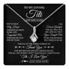 Alluring Beauty Necklace 14K White Gold Finish | 1 | Personalized To My Loving Titi Necklace From Niece You've Help My Hand Aunt Gift From Nephew Aunt Birthday Gifts Mothers Day Custom Gift Box Message Card | https://teecentury.