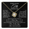 Love Knot Necklace 18K Yellow Gold Finish | 1 | Personalized To My Loving Titi Necklace From Niece You've Help My Hand Aunt Gift From Nephew Aunt Birthday Gifts Mothers Day Custom Gift Box Message Card | https://teecentury.