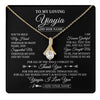 Alluring Beauty Necklace 18K Yellow Gold Finish | 1 | Personalized To My Loving Yiayia Necklace From Granddaughter You've Help My Hand Yiayia Gift From Grandson Yiayia Birthday Mothers Day Gift Box Message Card | https://teecentury.