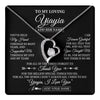 Forever Love Necklace 14K White Gold Finish | 1 | Personalized To My Loving Yiayia Necklace From Granddaughter You've Help My Hand Yiayia Gift From Grandson Yiayia Birthday Mothers Day Gift Box Message Card | https://teecentury.