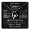 Forever Love Necklace 18K Yellow Gold Finish | 1 | Personalized To My Loving Yiayia Necklace From Granddaughter You've Help My Hand Yiayia Gift From Grandson Yiayia Birthday Mothers Day Gift Box Message Card | https://teecentury.