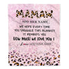 Personalized To My Mamaw Gifts From Granddaughter Grandson Blanket Pink Leopard Happy Birthday Gifts For Mamaw Mothers Day Christmas Customized Fleece Blanket | teecentury