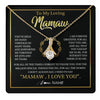 Alluring Beauty Necklace 18K Yellow Gold Finish | 1 | Personalized To My Mamaw Gifts Necklace From Granddaughter Grandson Grateful Thank You Mamaw Birthday Mothers Day Jewelry Customized Gift Box Message Card | teecentury