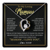 Forever Love Necklace 14K White Gold Finish | 1 | Personalized To My Mamaw Gifts Necklace From Granddaughter Grandson Grateful Thank You Mamaw Birthday Mothers Day Jewelry Customized Gift Box Message Card | teecentury