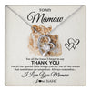Forever Love Necklace 14K White Gold Finish | 1 | Personalized To My Mamaw Necklace From Granddaughter Thank You Lion Mamaw Gift For Mothers Day Birthday Gift Christmas For Mamaw Gift Box Message Card | teecentury