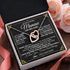 Interlocking Hearts Necklace Stainless Steel & Rose Gold Finish | 2 | Personalized To My Mamaw Necklace Gifts Meaningful Gift To Mamaw From Granddaughter Without You There Is No Me Mothers Day Birthday Gift Box Message Card | https://teecentury.