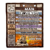 Personalized To My Man Blanket For Him Never Forget I Love You Couple Lion Husband Birthday Anniversary Valentines Day Christmas Customized Fleece Blanket | teecentury