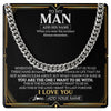 Cuban Link Chain Necklace Stainless Steel | 1 | Personalized To My Man Necklace Gift From Girlfriend Love Letter For Boyfriend Husband Jewelry From Wife Gifts For Men Birthday Christmas Gift Box Message Card | https://teecentury.