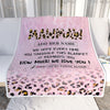 Personalized To My Mawmaw Gifts From Granddaughter Blanket Pink Leopard Happy Birthday Gifts For Mawmaw Mothers Day Christmas Customized Fleece Blanket | teecentury
