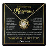 Love Knot Necklace 18K Yellow Gold Finish | 1 | Personalized To My Mawmaw Gifts Necklace From Granddaughter Grandson Grateful Thank You Mawmaw Birthday Mothers Day Jewelry Customized Gift Box Message Card | teecentury
