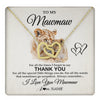 Interlocking Hearts Necklace 18K Yellow Gold Finish | 1 | Personalized To My Mawmaw Necklace From Granddaughter Thank You Lion Mawmaw Gift For Mothers Day Birthday Gift Christmas For Mawmaw Gift Box Message Card | teecentury