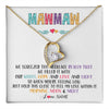 Forever Love Necklace 18K Yellow Gold Finish | 1 | Personalized To My Mawmaw Necklace From Grandkids Granddaughter We Squeezed This Necklace Mawmaw Birthday Mothers Day Customized Gift Box Message Card | teecentury