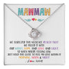 Love Knot Necklace 14K White Gold Finish | 1 | Personalized To My Mawmaw Necklace From Grandkids Granddaughter We Squeezed This Necklace Mawmaw Birthday Mothers Day Customized Gift Box Message Card | teecentury