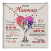 Forever Love Necklace 14K White Gold Finish | 1 | Personalized To My Mawmaw Necklace From Grandkids Never Forget That I Love You You Mean The World Mawmaw Birthday Mothers Day Customized Gift Box Message Card | teecentury