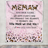 Personalized To My Memaw Gifts From Granddaughter Grandson Blanket Pink Leopard Happy Birthday Gifts For Memaw Mothers Day Christmas Customized Fleece Blanket | teecentury