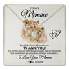 Love Knot Necklace 18K Yellow Gold Finish | 1 | Personalized To My Memaw Necklace From Granddaughter Thank You Lion Memaw Gift For Mothers Day Birthday Gift Christmas For Memaw Gift Box Message Card | teecentury
