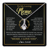 Alluring Beauty Necklace 14K White Gold Finish | 1 | Personalized To My Meme Gifts Necklace From Granddaughter Grandson Grateful Thank You Meme Birthday Mothers Day Christmas Customized Gift Box Message Card | teecentury