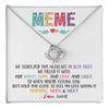 Love Knot Necklace 14K White Gold Finish | 1 | Personalized To My Meme Necklace From Grandkids Granddaughter We Squeezed This Necklace Meme Birthday Mothers Day Christmas Customized Gift Box Message Card | teecentury