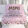 Personalized To My Mimi Gifts From Granddaughter Grandson Blanket Pink Leopard Happy Birthday Gifts For Mimi Mothers Day Christmas Customized Fleece Blanket | teecentury