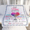 Personalized To My Mimi Gifts From Granddaughter Grandson Hugged Blanket Birthday Gifts For Mimi Mothers Day Thanksgiving Christmas Customized Fleece Blanket | teecentury